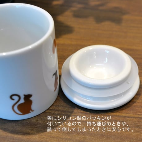 シリコンパッキン付きミニ骨壺 2寸 直径6cm×高さ6.8cm ペット アニマル柄分骨つぼ 033 かわいい 手元供養 陶器製 ペットメモリアルグッズ