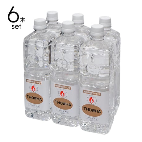 液体微煙ローソク専用オイル クリア 6本セット 送料無料 1,000ml 1リットル オイルろうそく 液体ろうそく 永遠とわ ＴＨＯＷＨＡ ローソク 仏壇 燃料