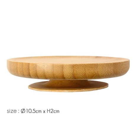 三宝 お供物台 042 竹製 丸型 ３.５寸 直径10.5cm ナチュラル モダンデザイン 仏具