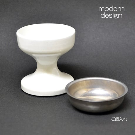仏器 茶器セット 049 パールホワイト 合金属製 創価学会用仏具 ご飯入れ お水入れ 茶碗 仏茶器 SGI SOKA