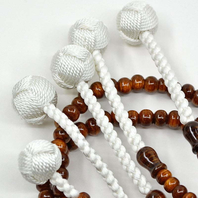 女性用 婦人用 創価学会数珠 念珠 木製念珠 8寸 022 学会マーク入り