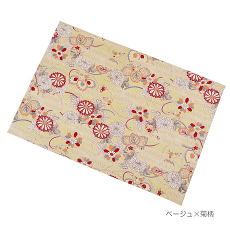 防炎お仏壇マット 7colors 経机敷き20号 026 縦31.5cm×横47.5cm 京友禅 ちりめん ベージュ ピンク桜柄 グリーン ピンク渦巻き桜柄 ブラック ブラウン ライトブラウン 仏具敷