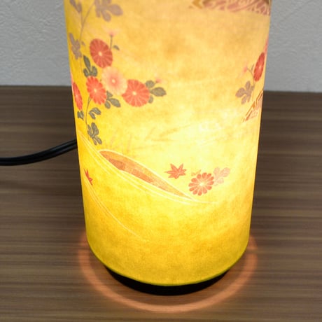 コンパクト盆提灯 和照灯 コード式 1基 高さ26cm 直径9.5cm イエロー 014 インテリア提灯 おしゃれな提灯 岐阜ちょうちん 和風行灯