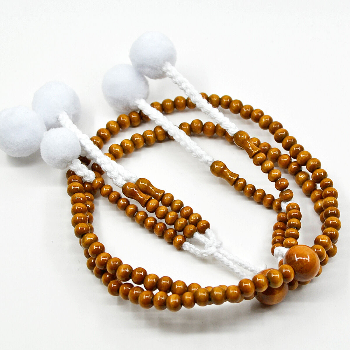 木製　数珠 楽天市場】石街 虎紋 檀木 木製 数珠 念珠 大玉 15mm 弟子玉付