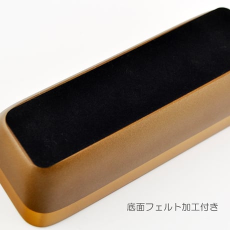 角香炉 長香炉 036 ブラウン Sサイズ ミニ 真鍮製 底面フェルト加工 創価学会用仏具 コーロ 香炉灰付き お線香用