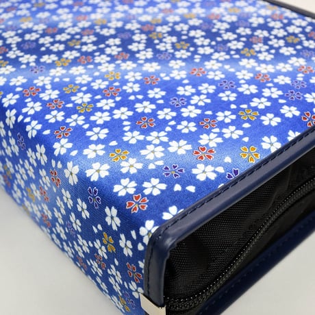 新版タイプ御書カバー【送料無料】NEW 122 グラデーション ブルー 桜柄 創価学会用 布張り 日蓮大聖人御書全集 新版 ケース 2021年新版御書