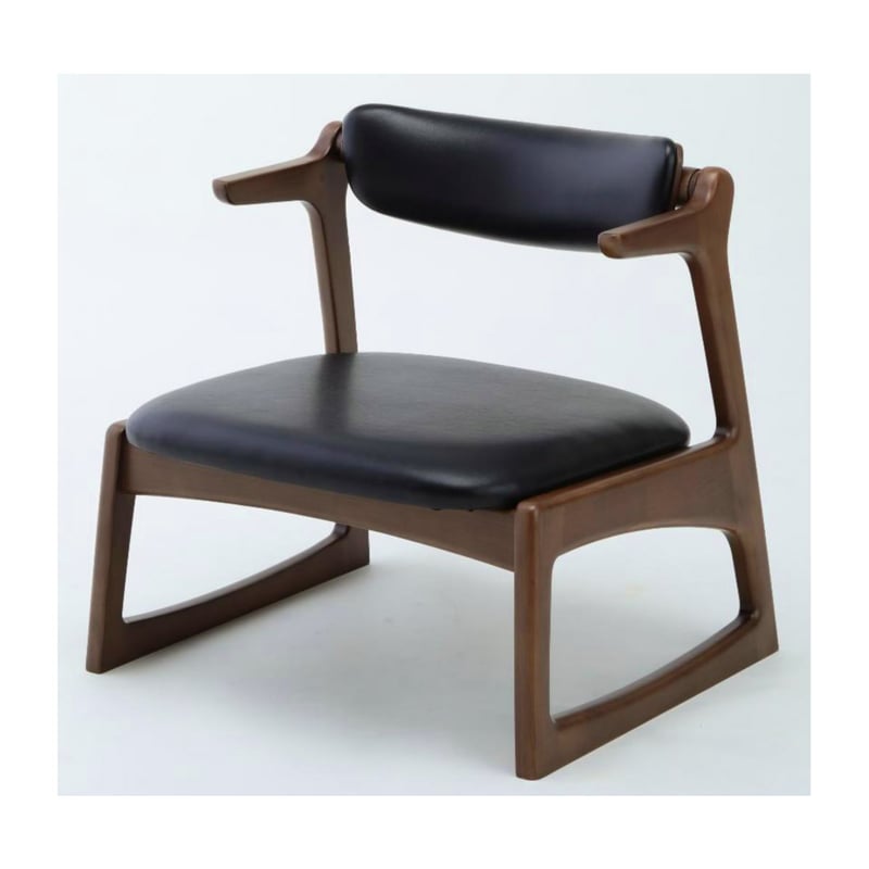 低座イス キャスパーチェア 041 ダークブラウン ウォールナット色 ポリ