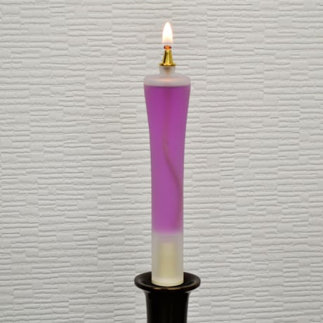 Ｍサイズ 020 半透明 フロストガラス 液体微煙オイルろうそく本体 高さ１８ｃｍ ２本セット 液体ロウソク 永遠とわＴＨＯＷＨＡ ローソク 仏壇 和ろうそく型