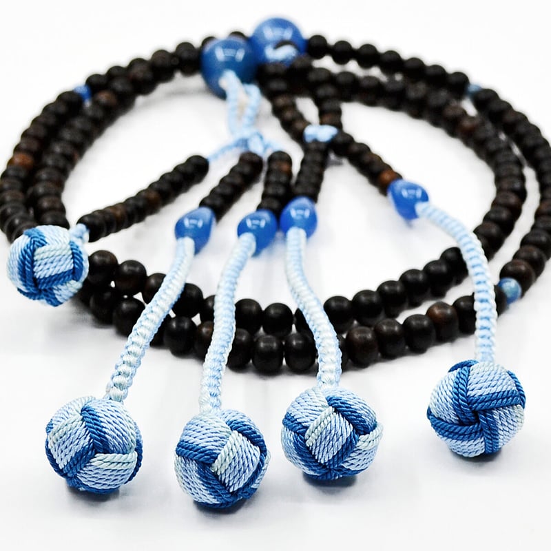 天然石 数珠 男性用 紳士用数珠 天然石念珠 尺 Mサイズ 017 インド翡翠×縞