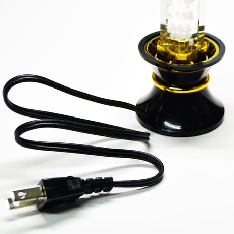 ミニクリスタルキャンドル １基 高さ１６ｃｍ 010 ゴールド 台座ブラック ＬＥＤキャンドル 創価学会用仏具 さくら模様入り 電気ろうそく