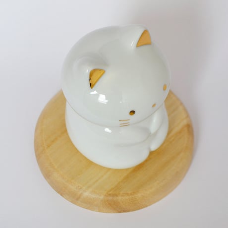ペット骨壺 猫 分骨壺 永遠の愛 022 かわいい 手元供養 陶器製 ペットメモリアルグッズ