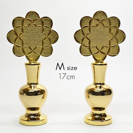 八葉徳利 Ｍサイズ ２個セット 両面タイプ 3.0寸 亜鉛合金ダイキャスト金メッキ加工 創価学会用 マ−ク 徳利 とっくり SGI SOKA