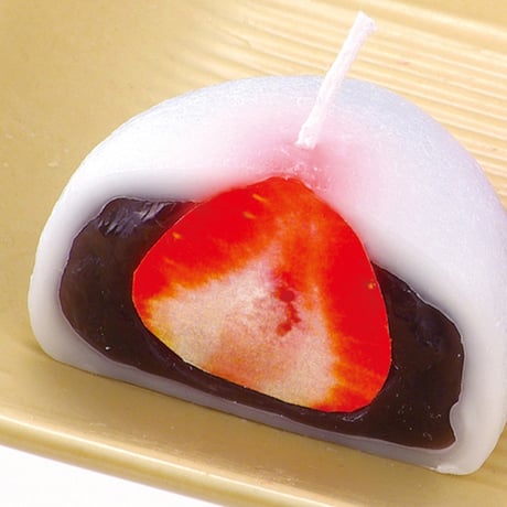 お供えキャンドル 005 いちご大福 香り付き ろうそく ローソク ろーそく 蝋燭 好物キャンドル