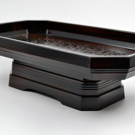 長手三宝Ｌサイズ お供物台 04 黒檀調 プラスチック製 創価学会用仏具 8.0寸 SGI SOKA