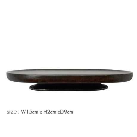 三宝 お供物台 041 竹製 小判型 ダーク モダンデザイン 仏具