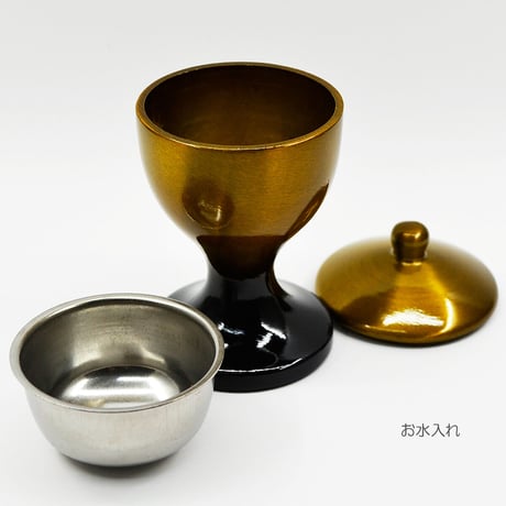 仏器 茶器セット 052 コハクボカシ 金 黒 合金属製 創価学会用仏具 ご飯入れ お水入れ 茶碗 仏茶器 SGI SOKA