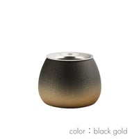 茶器 お水入れ 079 ブラックゴールド Sサイズ 真鍮製 アルミ製皿 創価学会用仏具