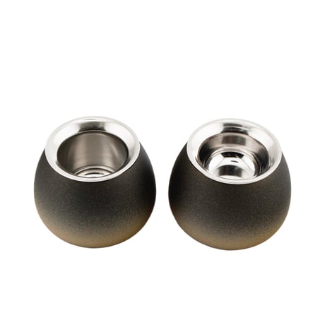仏器 茶器セット 079 ブラックゴールド Sサイズ 真鍮製 皿アルミ製 創価学会用仏具 ご飯入れ お水入れ 茶碗 仏茶器