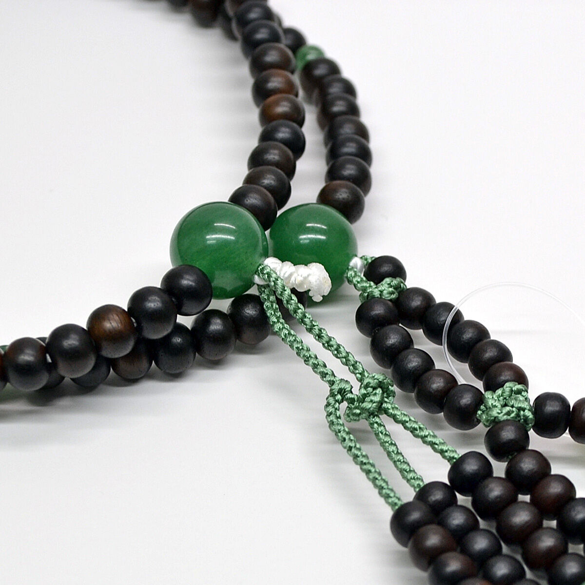 天然石 数珠 男性用 紳士用数珠 天然石念珠 尺 Mサイズ 017 インド翡翠×縞