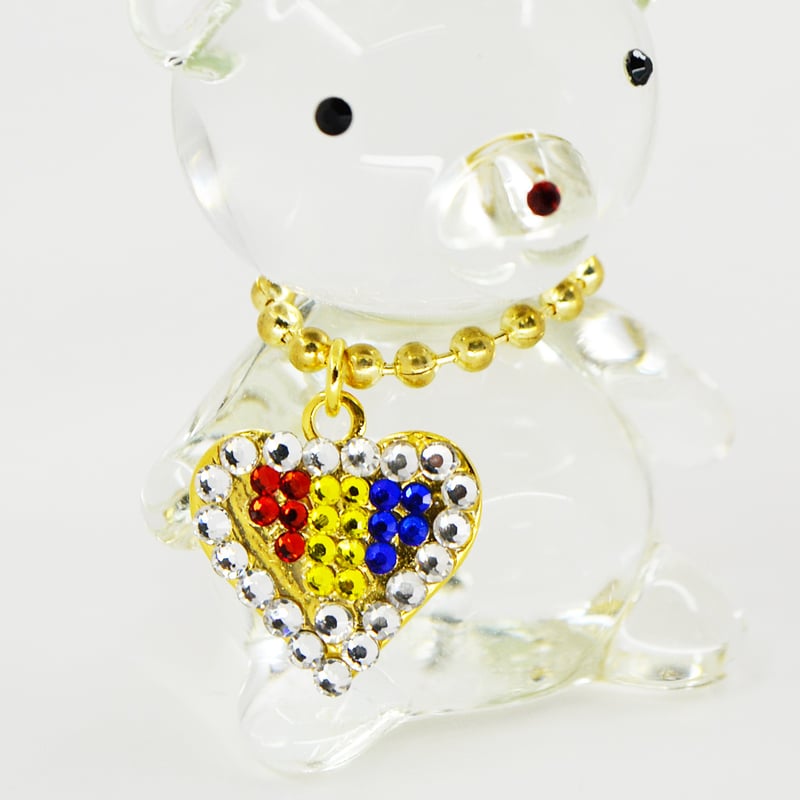 ハンドクラフト ミニチュアクリスタルベアー 097 くま ガラス製 創価