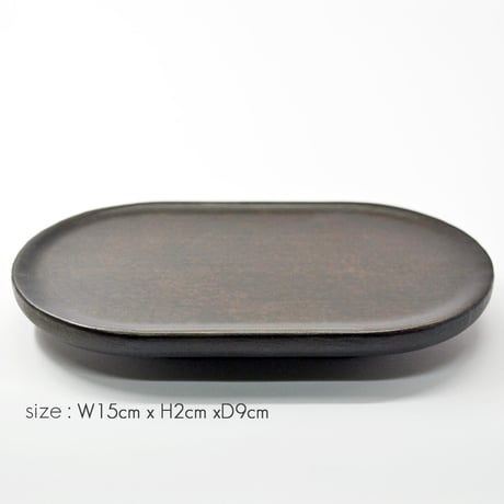 三宝 お供物台 041 竹製 小判型 ダーク モダンデザイン 仏具