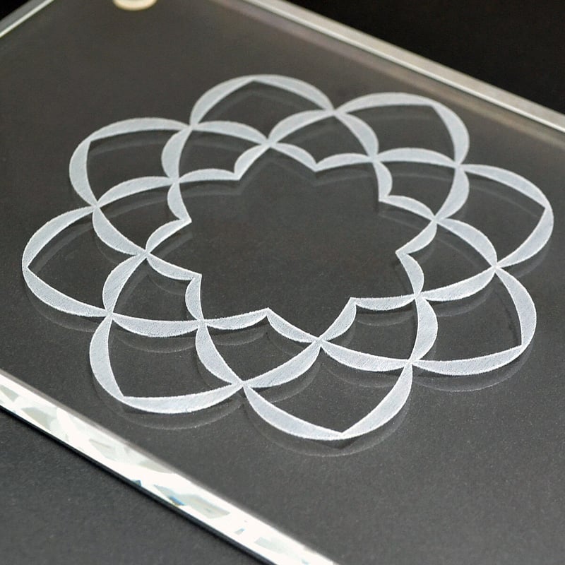 長手三宝 お供物台 010 クリスタル 学会マーク入り 八葉紋入り モダン