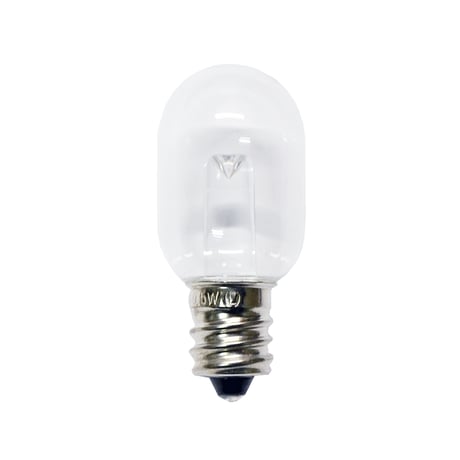 LEDナツメ球1個入り 口金12ｍｍ 全長46ｍｍ バルブ径20ｍｍ 消費電力0.5ｗ 省エネ 長寿命 電球色相当 お仏壇吊灯篭用 シャンデリア用 透明球