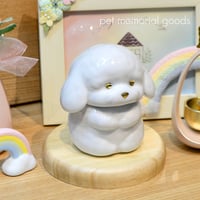 ペット骨壺 ふわふわたれ耳犬 分骨壺 永遠の愛 023 かわいい 手元供養 陶器製 ペットメモリアルグッズ
