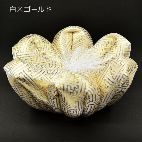 リン座布団 花座布団 ７.０号 直径２０ｃｍ 厚さ９.３ｃｍ 本手打りん ４.５寸用 コンパクトサイズ 白 ゴールド 仏具 029