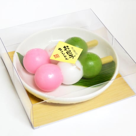 お供えキャンドル 003 三色団子 香り付き ろうそく ローソク ろーそく 蝋燭 好物キャンドル