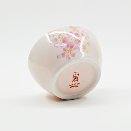 仏器 茶器セット 074 ピンク×桜 磁器製 せともの 創価学会用仏具 ご飯入れ お水入れ 茶碗 仏茶器 SGI SOKA