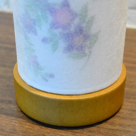 コンパクト盆提灯 和照灯  1基 コードレス 電池式 LED 高さ26cm 直径8cm 月と花柄 025 インテリア提灯 おしゃれな提灯 岐阜ちょうちん 和風行灯 現代風 モダン 二重張り