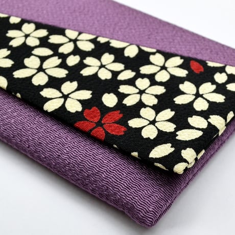 念珠ケース Ｓサイズ 創価学会数珠ケース 数珠袋 131 パープル (さくら柄) ちりめん 創価学会用 SGI SOKA