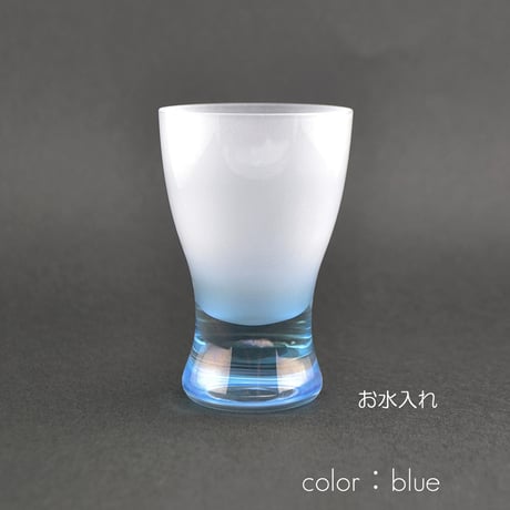ガラス仏茶器セット 015 ブルー×ホワイト 創価学会用仏具 ご飯入れ お水入れ 茶碗 SGI SOKA