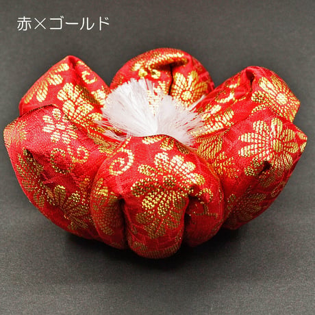 リン座布団 花座布団 ３.０号 直径１２ｃｍ 厚さ６ｃｍ 広丸りん ３.０寸用 コンパクトサイズ 赤 白 ゴールド 仏具 009