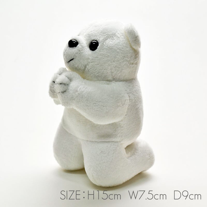 お祈りクマさん 001ホワイト ピンク ブルー ブラウン ぬいぐるみ 創価