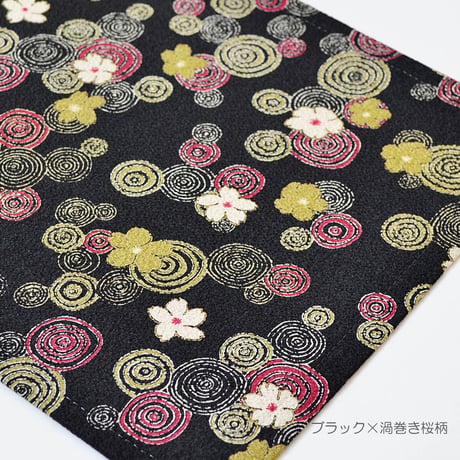 防炎お仏壇マット 7colors 経机敷き18号 025 縦28.5cm×横43.5cm 京友禅 ちりめん ベージュ ピンク桜柄 グリーン ピンク渦巻き桜柄 ブラック ブラウン ライトブラウン 仏具敷