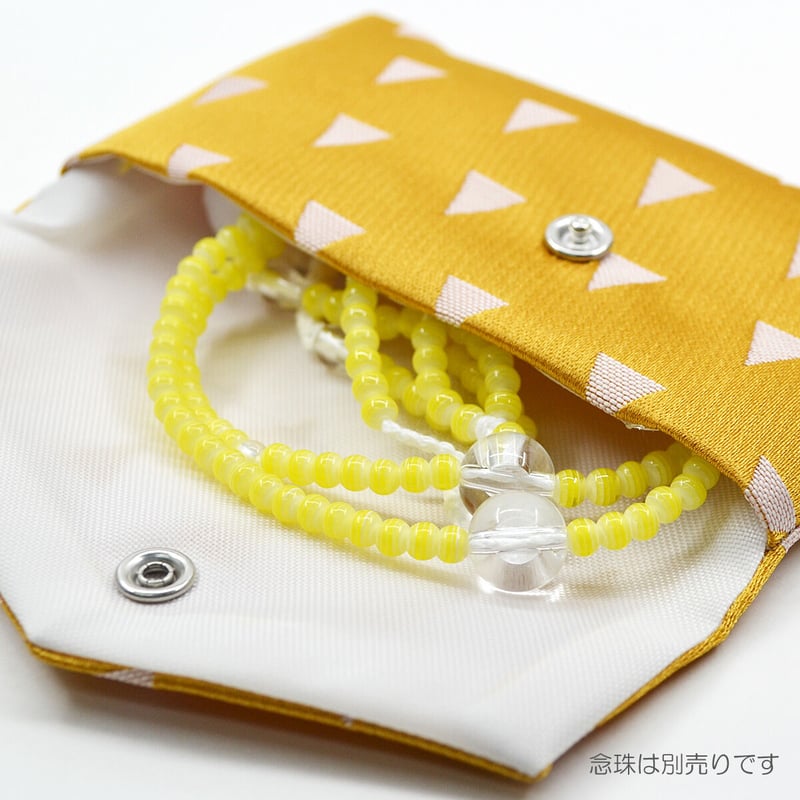 子供用念珠ケース 055 市松模様×グリーン 麻の葉模様×ピンク 鱗模様