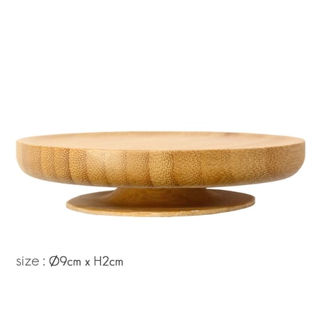 三宝 お供物台 043 竹製 丸型 ３.０寸 直径9cm ナチュラル モダンデザイン 仏具