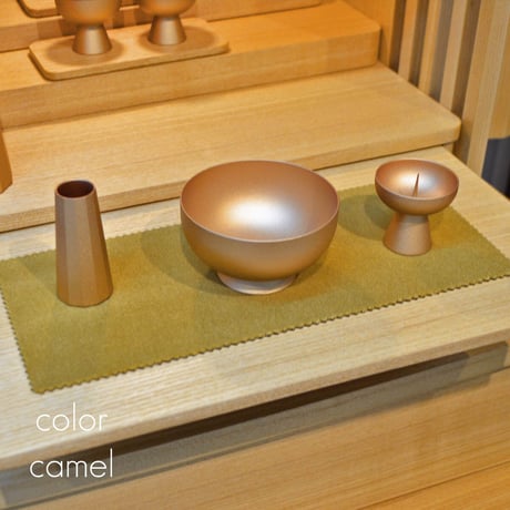 防炎お仏壇マット モダンデザイン 無地 難燃フェルト 火防 5colors 030 横30cm×縦12cm ベルベット素材 仏具敷き 経机敷き ひぶせ 防炎加工品