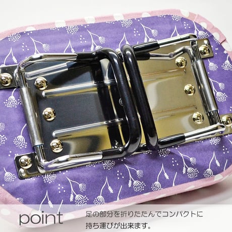 座イス Ｌサイズ 020 ピンク×ホワイトドット 座椅子 折りたたみ式 お仏壇用 正座イス