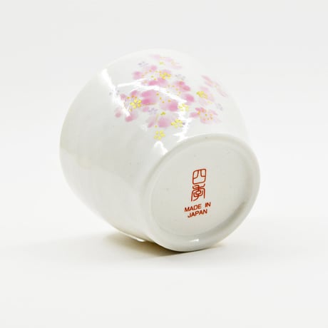 仏器 茶器セット 073 ホワイト×桜 磁器製 せともの 創価学会用仏具 ご飯入れ お水入れ 茶碗 仏茶器 SGI SOKA