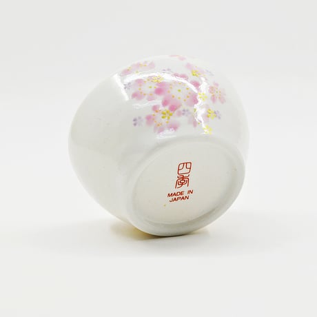 仏器 ご飯入れ 073 ホワイト×桜 磁器製 せともの 陶器製 創価学会用仏具 SGI SOKA