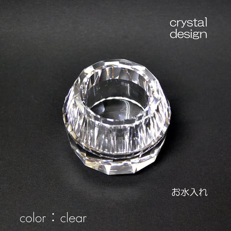 クリスタル台付き仏器 茶器セット 075 クリア クリスタル ダイヤカット 創価学会用仏具 ご飯入れ お水入れ 茶碗 SGI SOKA