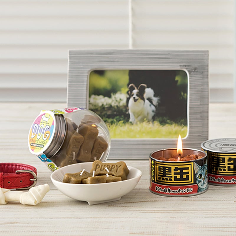 お供えキャンドル ペット 黒缶キャンドル 002 ねこ用 まぐろの白身のせ