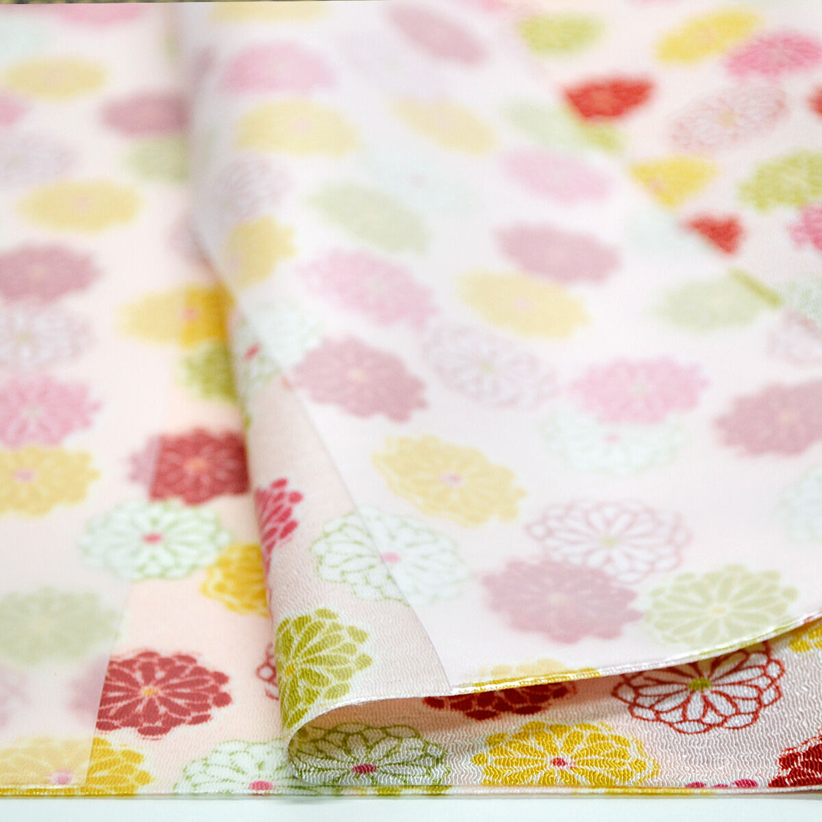 大白蓮華カバー 041 ピンク 菊柄 創価学会用 大白カバー 布張り