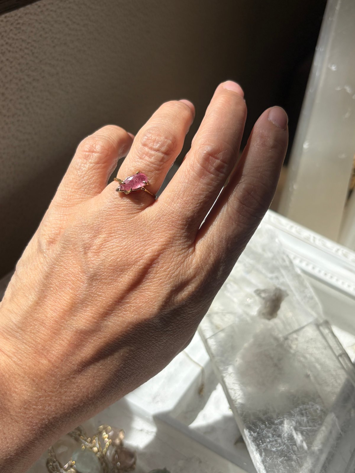 Pink tourmaline ピンク トルマリン リング Pink tourmaline one of a 