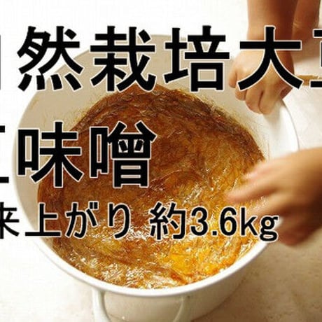 手作り味噌キット 自然栽培大豆の豆味噌（出来上がり量3.6kg）