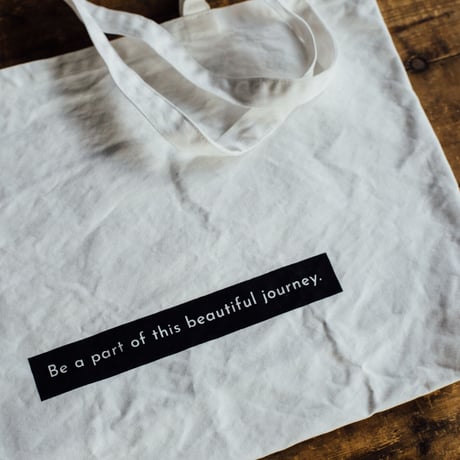 【B/message tote bag】Be a part of this beautiful journey. （black）