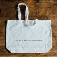 【B/message tote bag】I still have the beautiful little stone you gave me. （white）